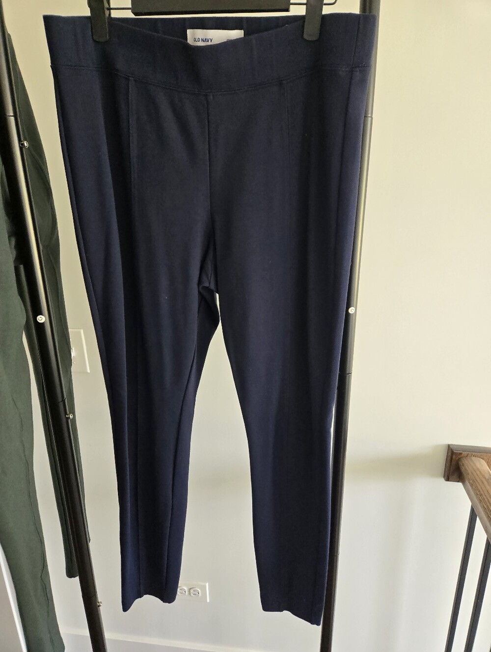 2 Old Navy Stevie Legging Pants Navy Blue & Green Bundle Of 2 Womens LARGE - Picture 4 of 9